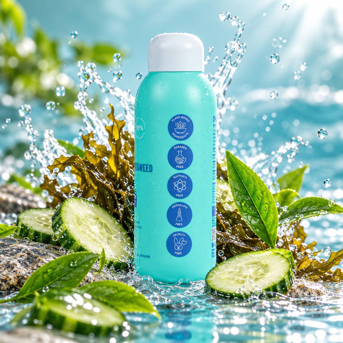 Dr. Natural Hydra Calm Body Wash – Cucumber, Seaweed & Green Tea