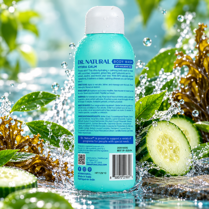 Dr. Natural Hydra Calm Body Wash – Cucumber, Seaweed & Green Tea