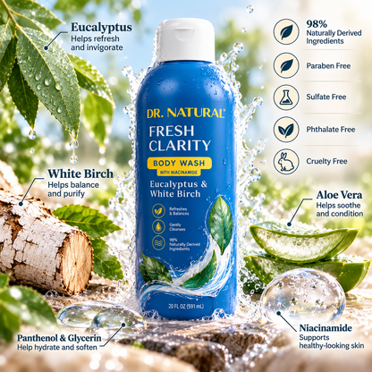 Dr. Natural Fresh Clarity Body Wash – Eucalyptus & White Birch