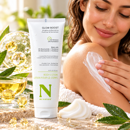 Dr. Natural Glow Boost Body Lotion – 3% Niacinamide + Panthenol