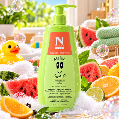 Dr. Natural Kids Shampoo + Body Wash – Melon Sorbet