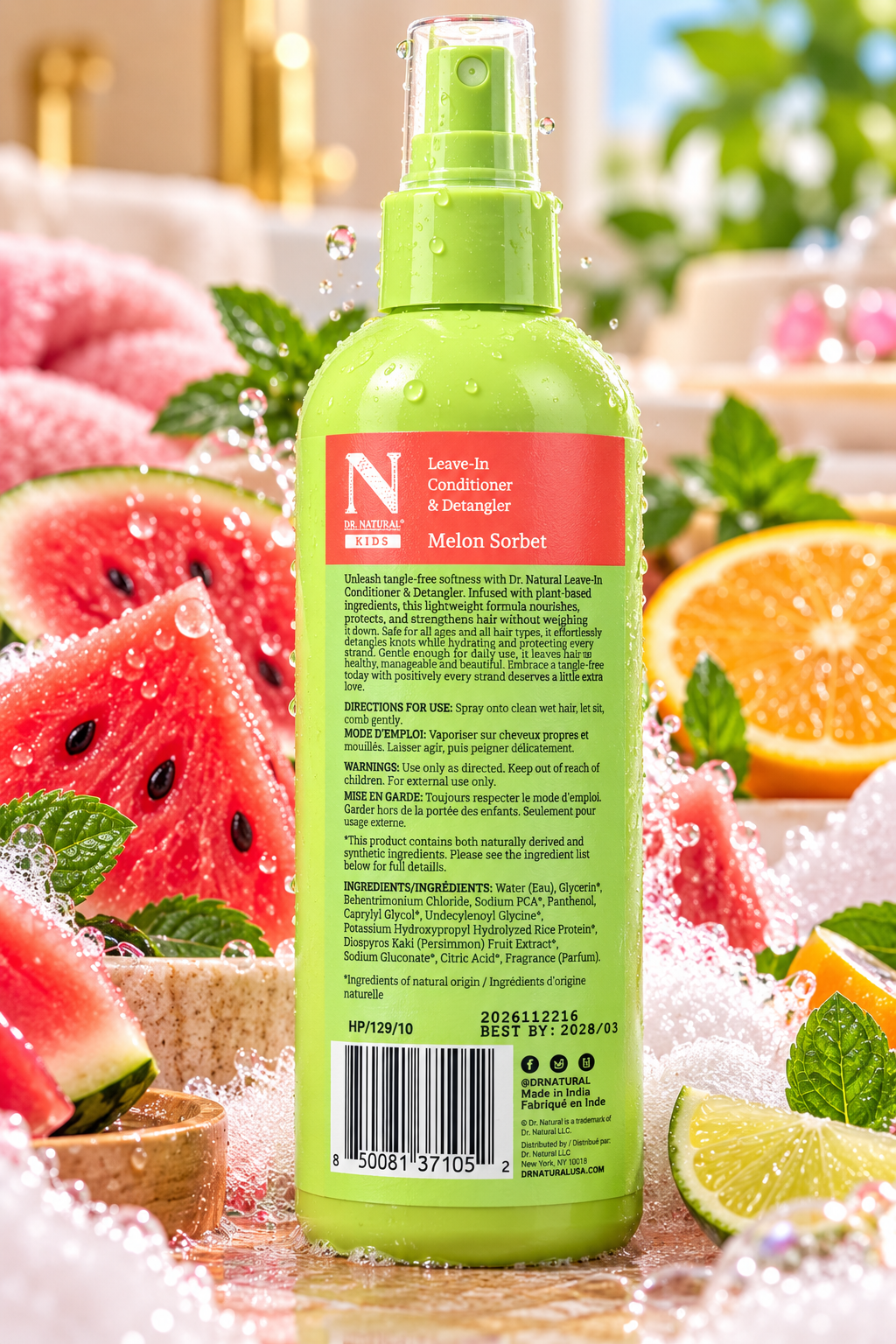 Dr. Natural Kids Leave-In Conditioner & Detangler – Melon Sorbet