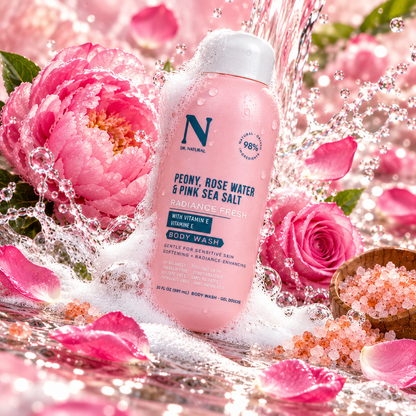 Dr. Natural Radiance Fresh Body Wash – Peony, Rose Water & Pink Sea Salt