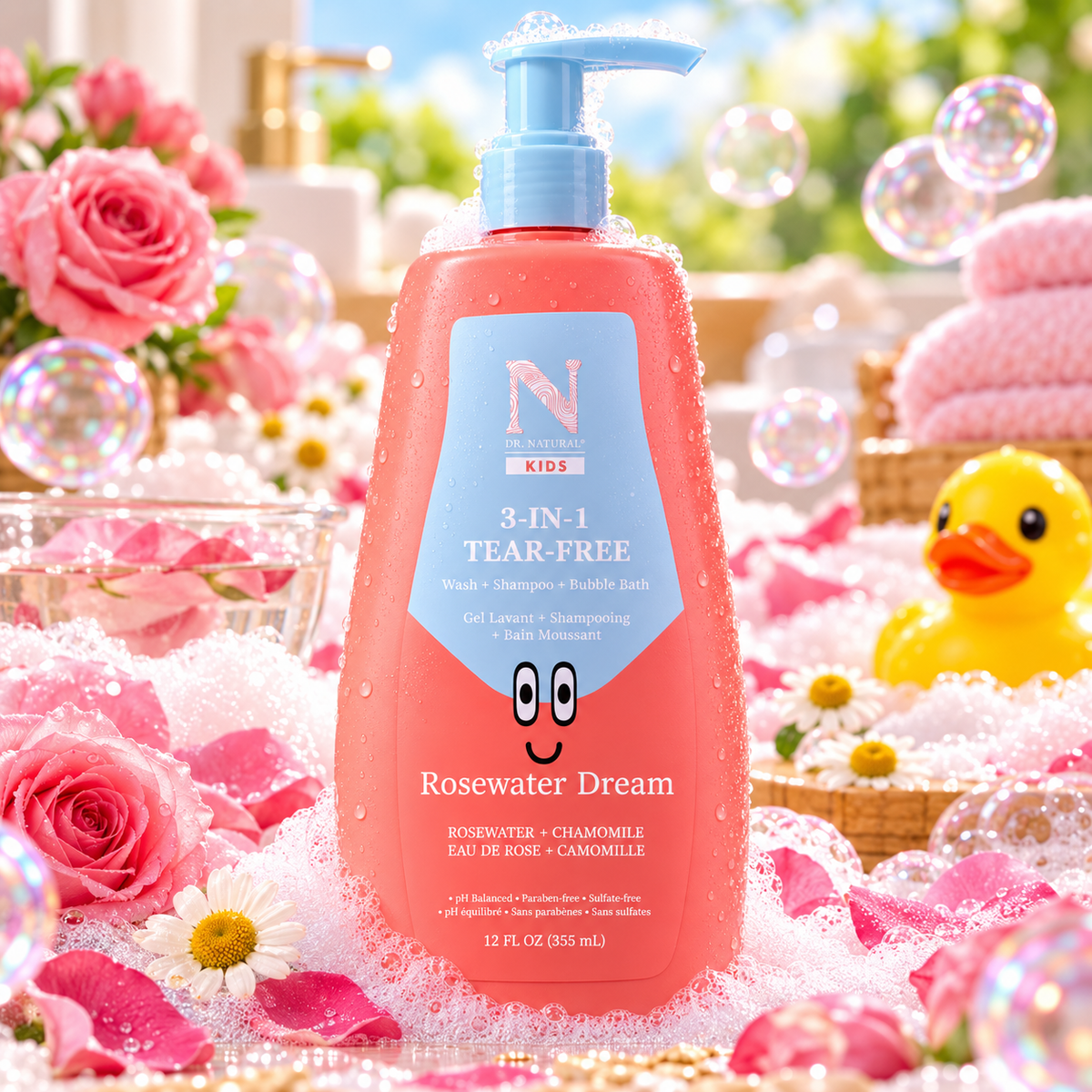 Dr. Natural Kids 3-in-1 Tear-Free – Rosewater Dream