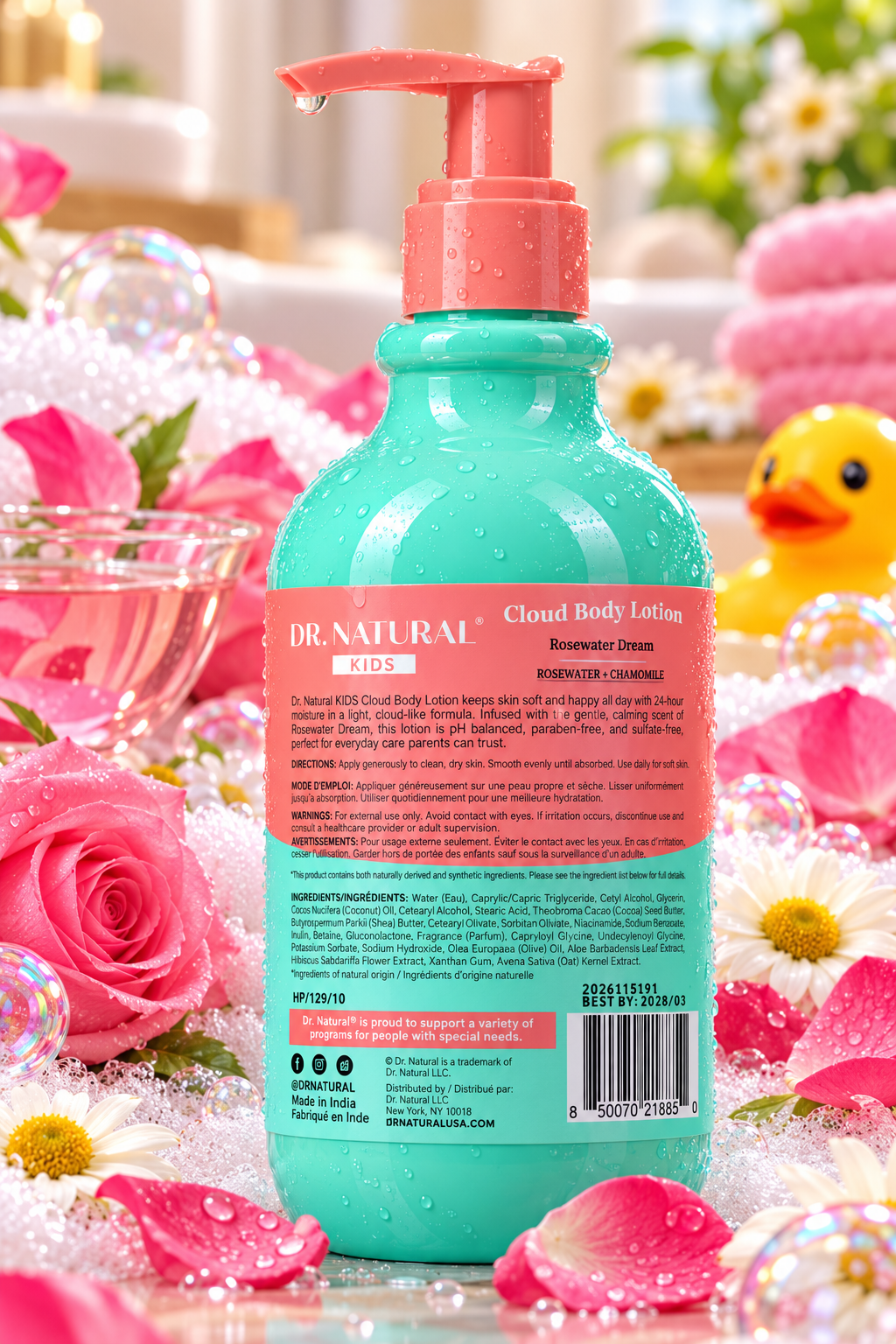 Dr. Natural Kids Cloud Body Lotion – Rosewater Dream