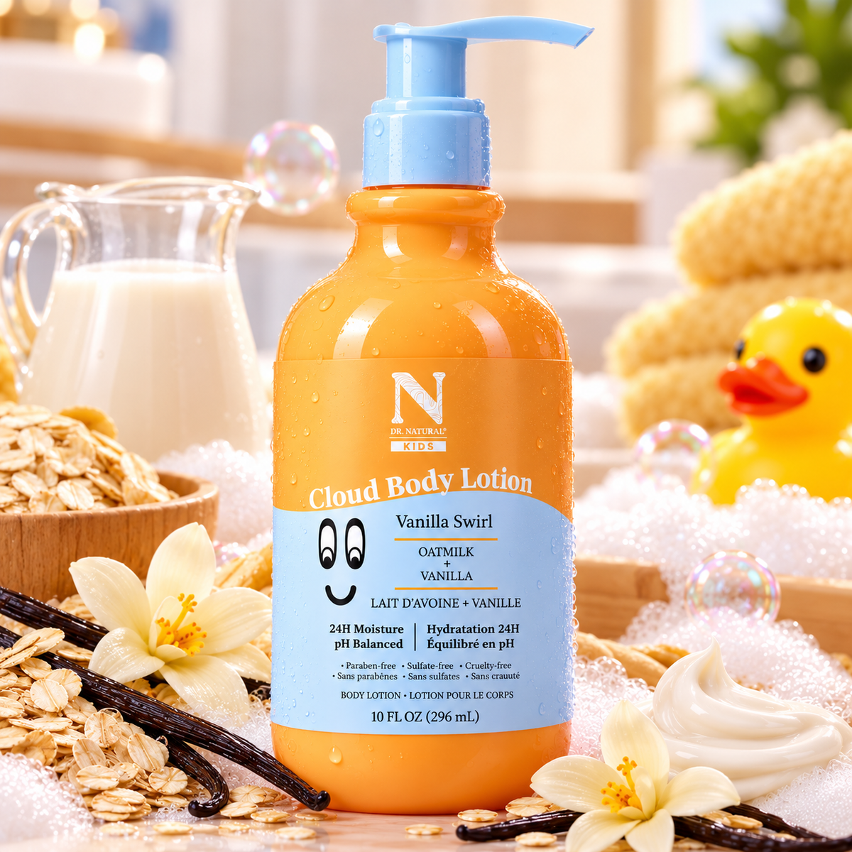Dr. Natural Kids Cloud Body Lotion – Vanilla Swirl.